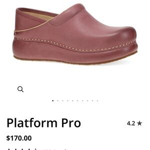 Dansko Platform Pro Rose Burnished Nubuck